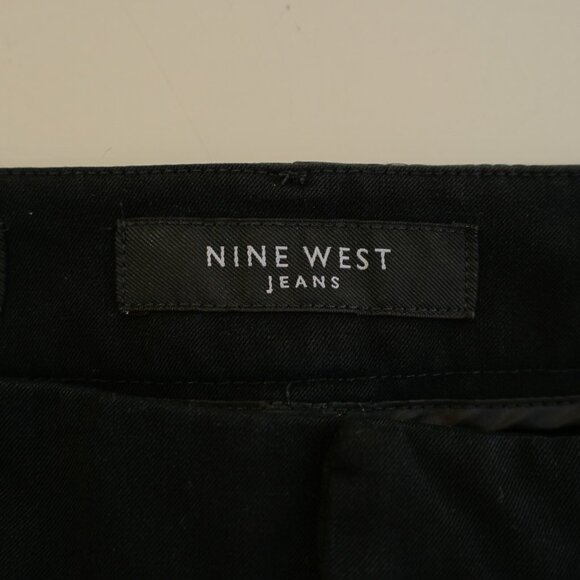 Nine West Jeans Dress Pants Trousers Black -2/26-  28 / 32.5 Mid Rise Polyester - Picture 4 of 6